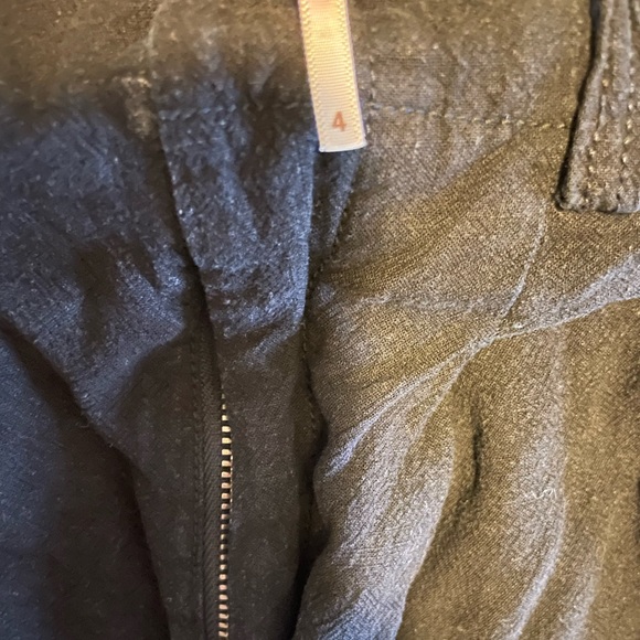 Free People Linen Blend Black Pants Size 4 - Picture 5 of 6